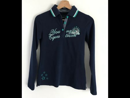 Mädchen Langarm Polo - Reitshirt Grösse 164