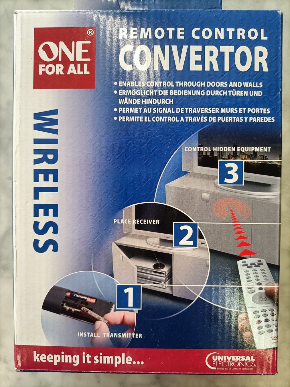 Telecomandi: One For All,  Wireless Remote Control Converter – Nuovo e nell'imballaggio originale da Oberentfelden venduto da Obrist-Tv