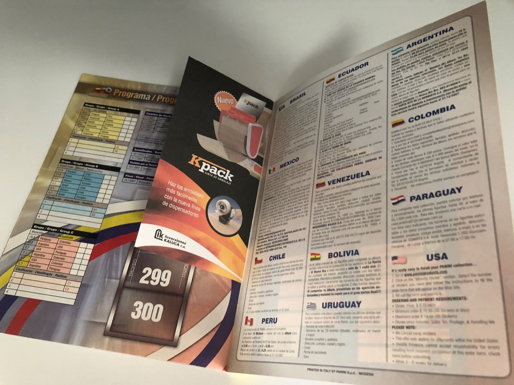 Panini Album: Panini Leeralbum Copa America 2007 – Usato da Hergiswil LU venduto da FcMalkov 8