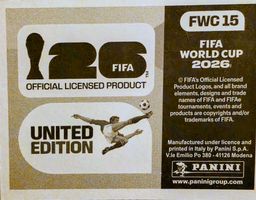 FIFA WM 2026 Panini Stickeralbum United Edition FWC 15