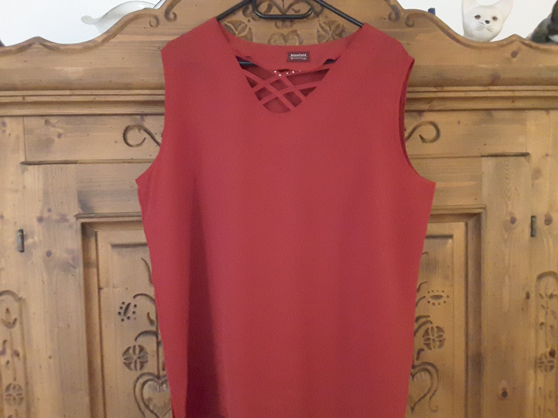 Top: Damen Top Gr.50 Rot – Usato da Boppelsen venduto da tigimohrli