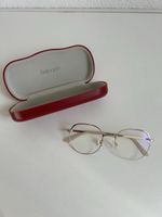 Fielmann Brille, Gold, Rund, Inklusive Etui