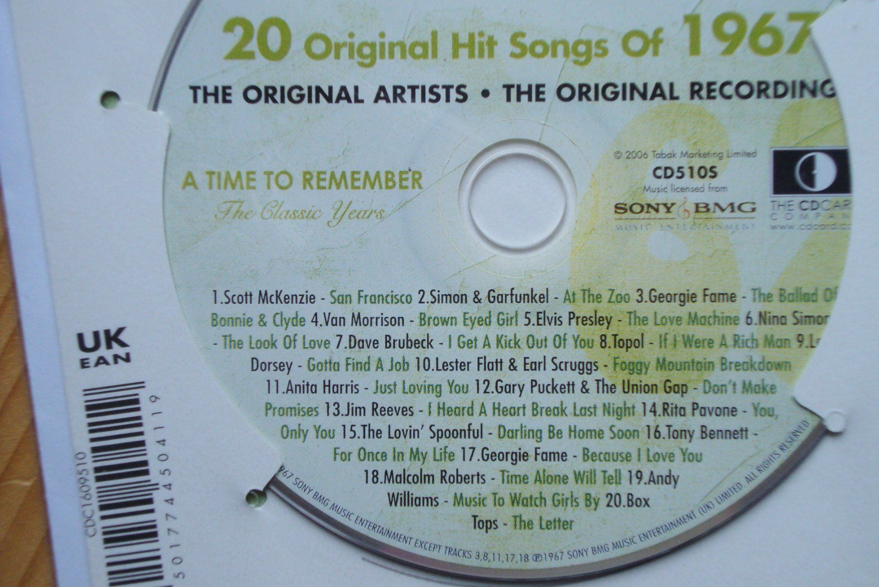 CDs: Geburtstag? 20 ORIGINAL HITS 1967 - CD – Neu (gemäss Beschreibung) aus Bern von carola31 1
