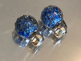 Boucles d’oreilles vintage argenté