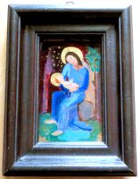 Hinterglasgemälde - Maria mit Jesuskind, 1920er-Jahre