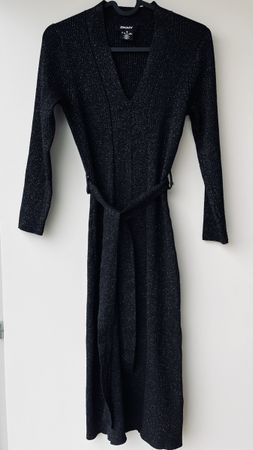 Robe DKNY noire scintillante XS/36 occasion chic soirée
