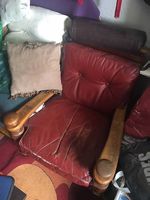 Fauteuil Toscan en bois massif - Vintage! 