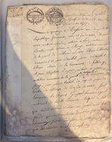 Acte notarié révolutionnaire, document ancien rare