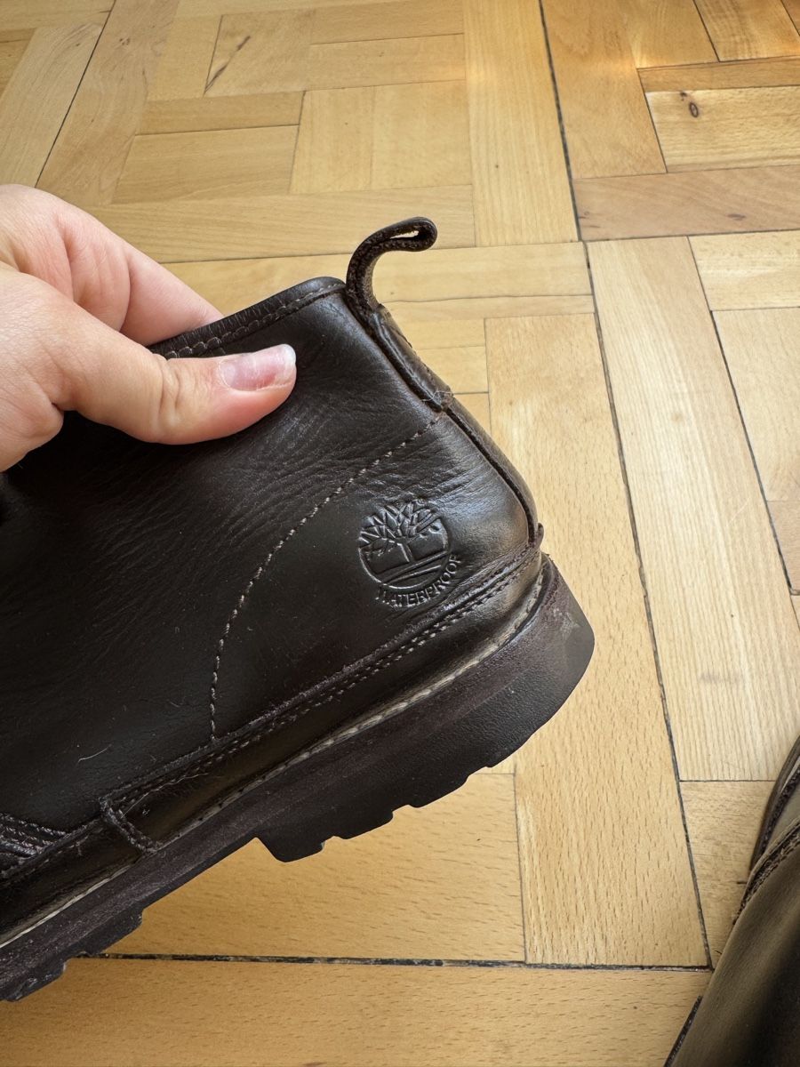 Timberland Scarpe da uomo: Timberland Brown Leather Ankle Boots - Size 8.5 US – Usato da Lausanne venduto da ama_ykl2 2