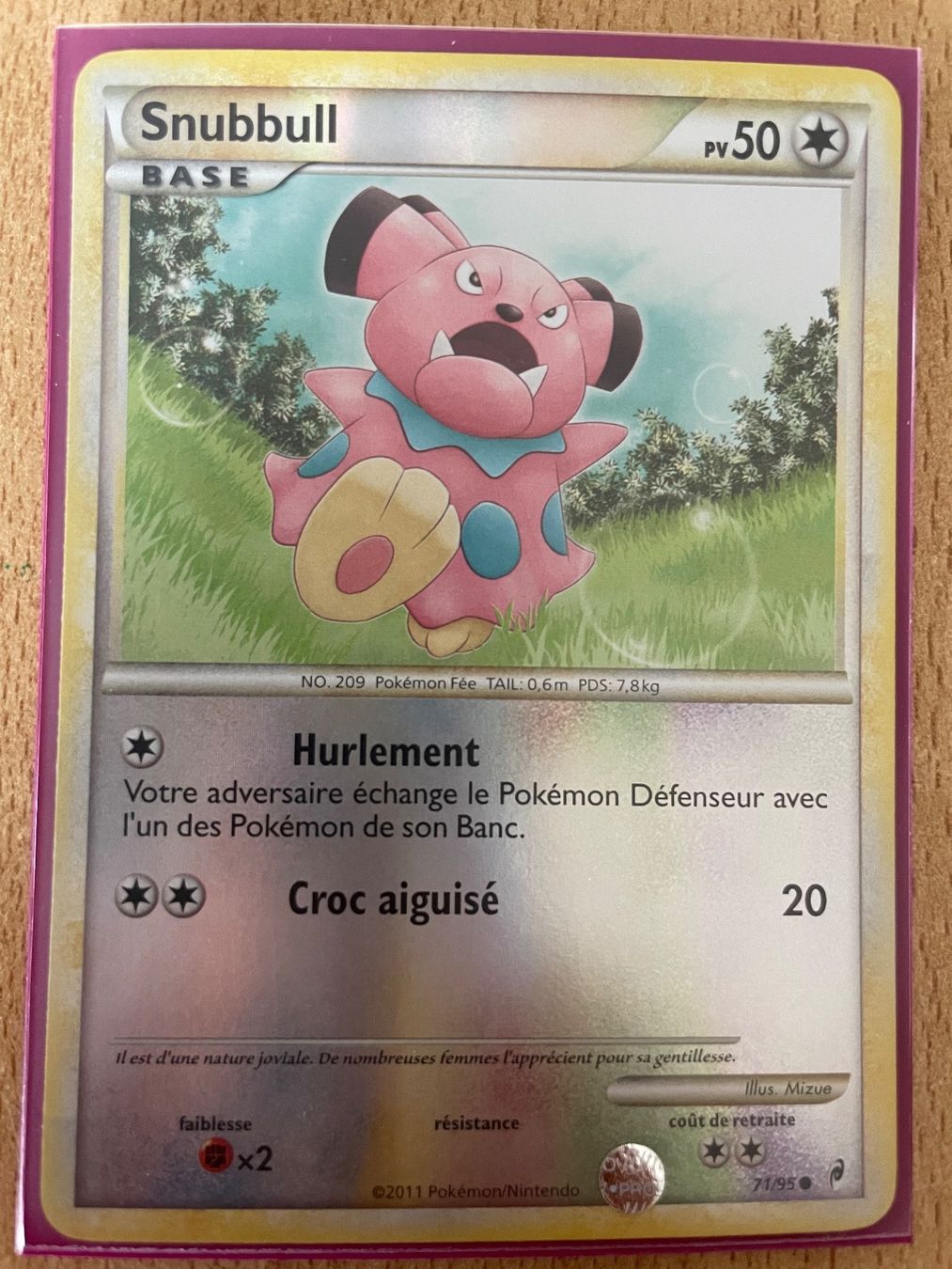 Cartoline: Pokémon Snubull REVERSE APPEL DES LÉGENDES 2011 FR – Usato da Oron-la-Ville venduto da W.XIX