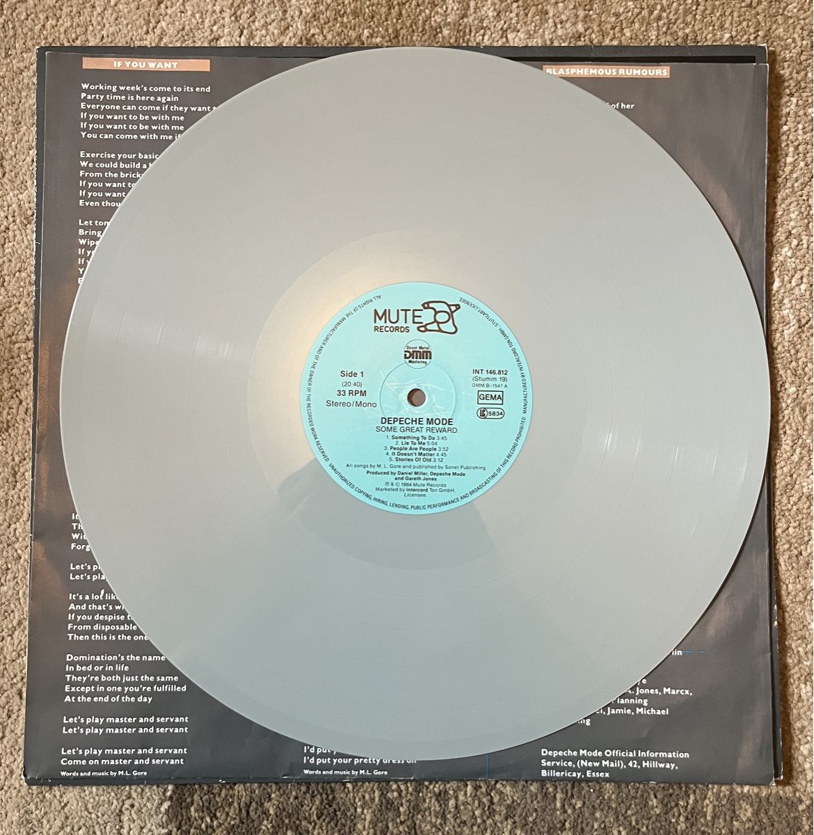Dischi in vinile: Depeche mode some great reward lp – Usato da Liestal venduto da TKocher 1