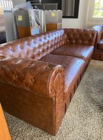 Braun Ledersofa