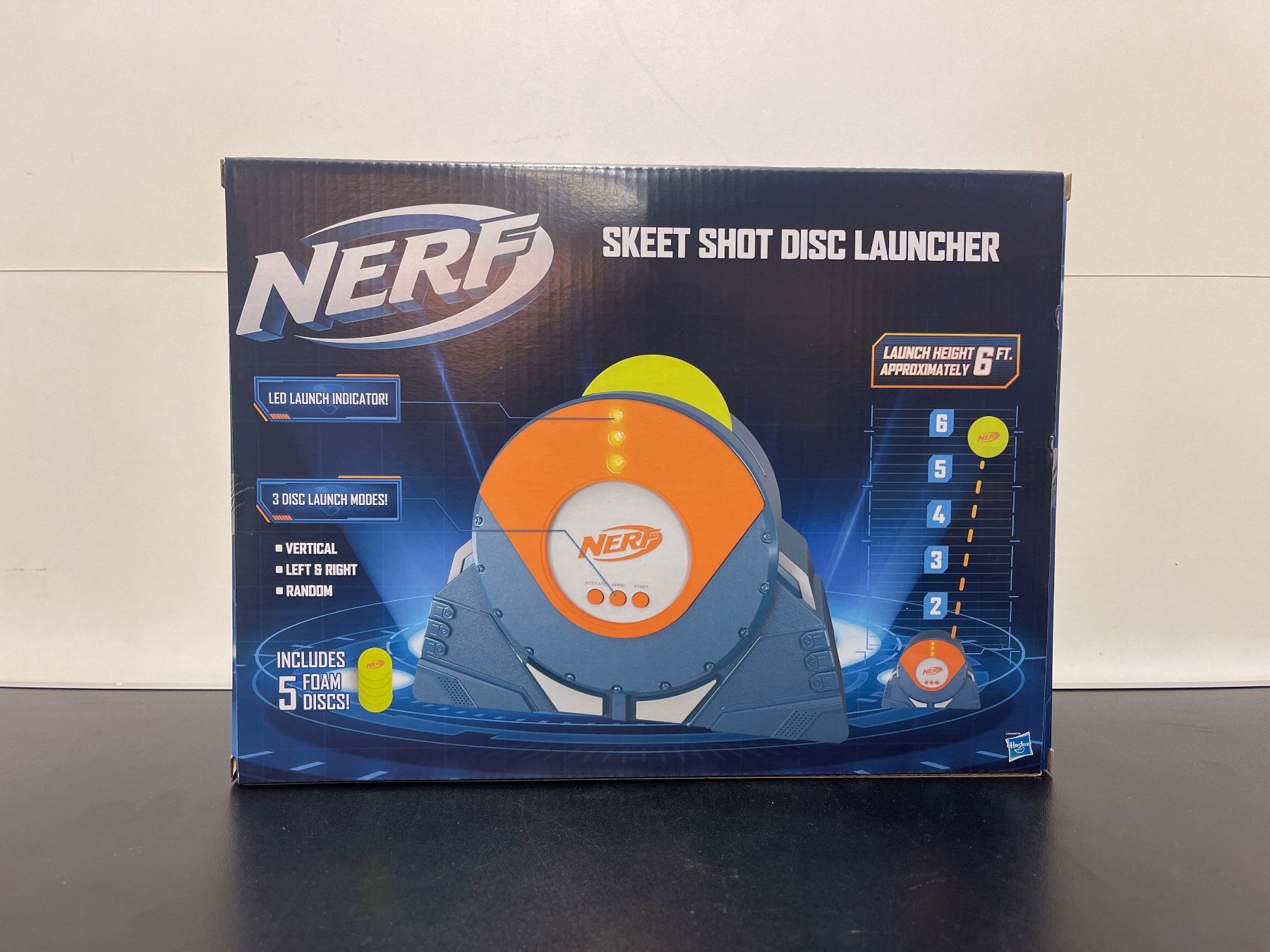 Neu NERF Scheibenwerfer, 3-fach Abschuss, LED, 5 Discs (Neu und ...