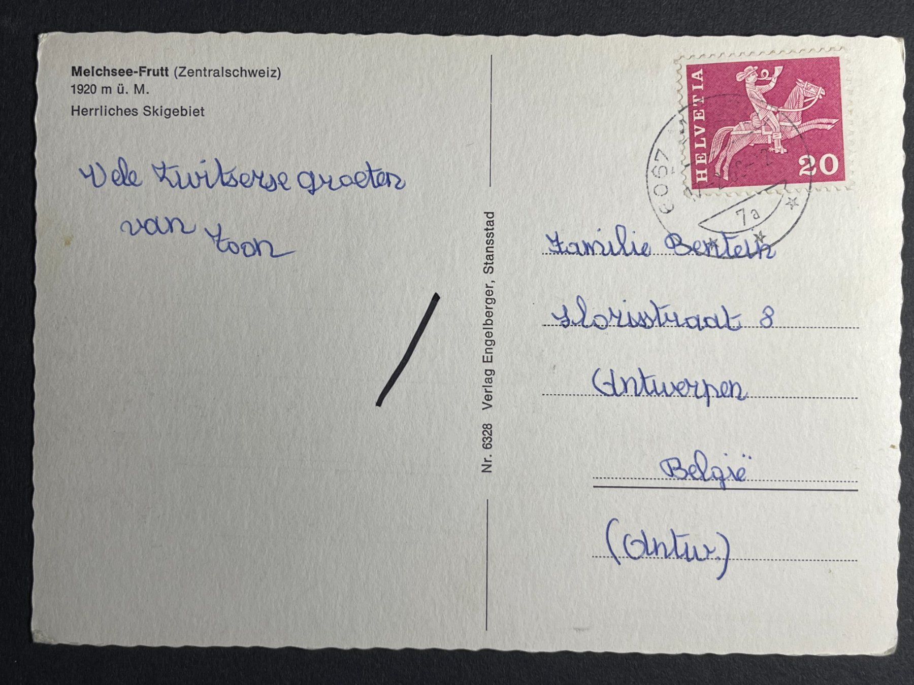Ansichtskarten: Melchsee-Frutt - Skigebiet – Gebraucht aus Steg VS von _vinci_ 1