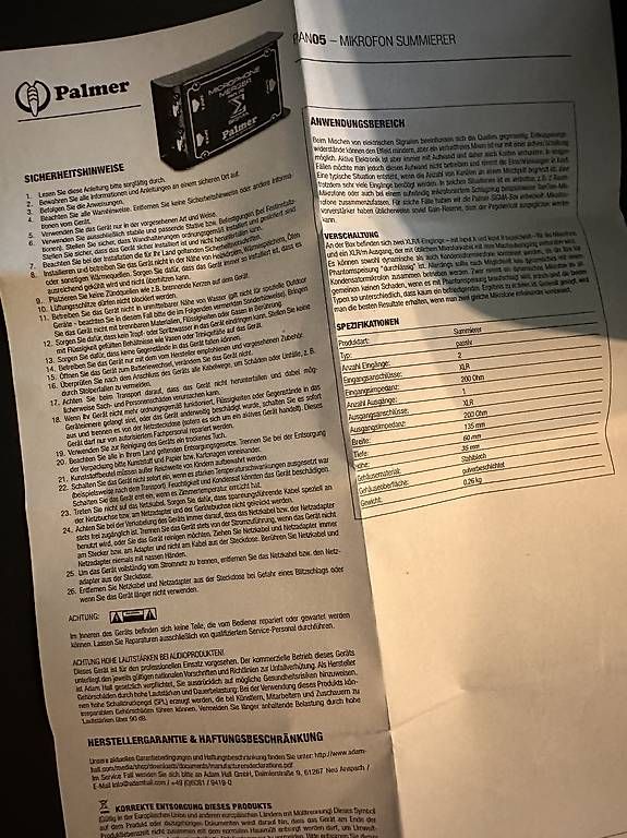 Mikrofone: Mikrofon Summierer (Microphone Merger) PAN05 – Gebraucht aus Kaisten von Andy_Leo 2