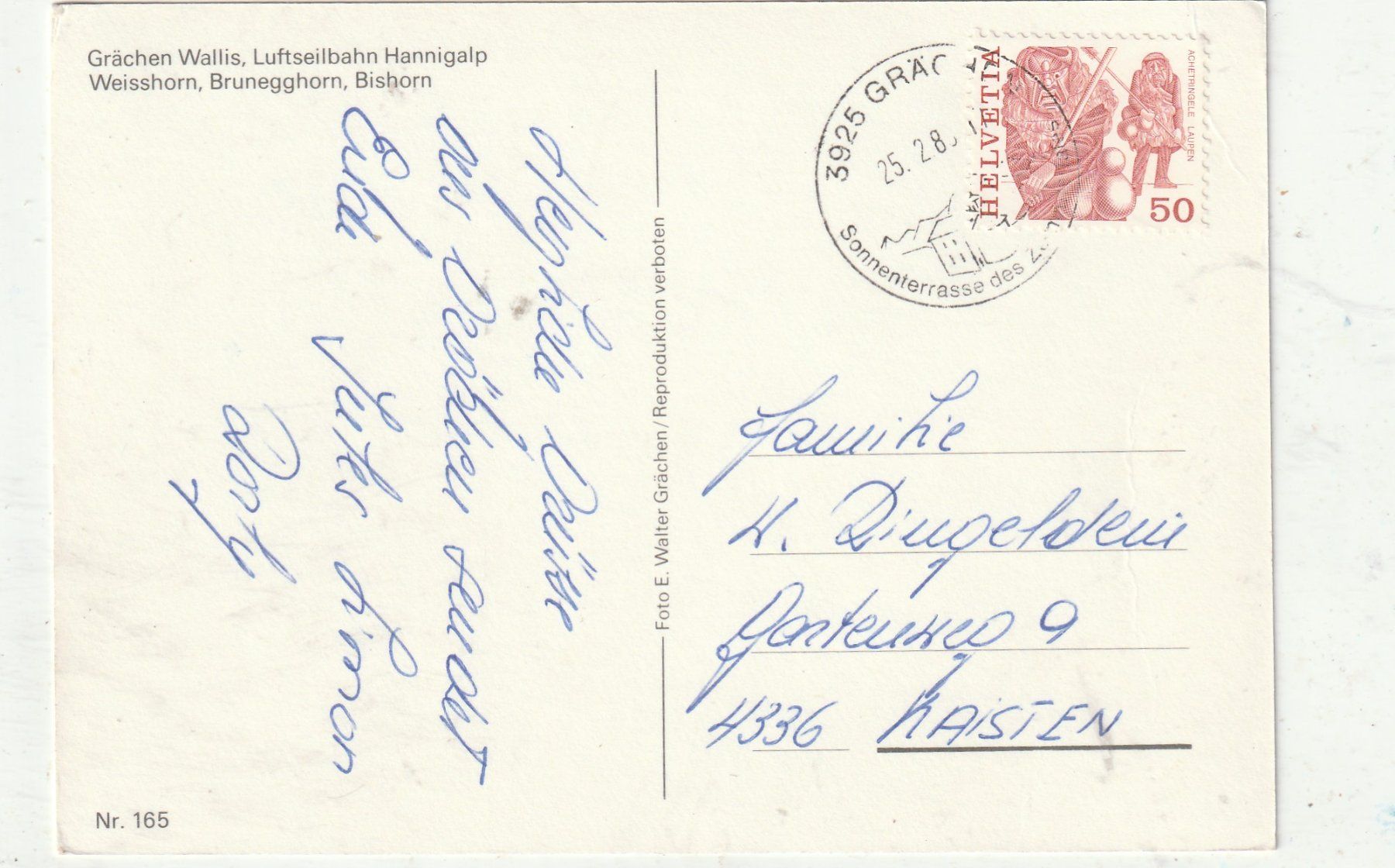 Cartoline postali: Grächen Wallis – Usato da Lumbrein venduto da made02 1