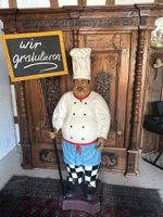 Werbefigur Koch 3D mit Tafel guter Zustand