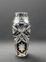 Vintage Bohemian Kristall Vase in Lila