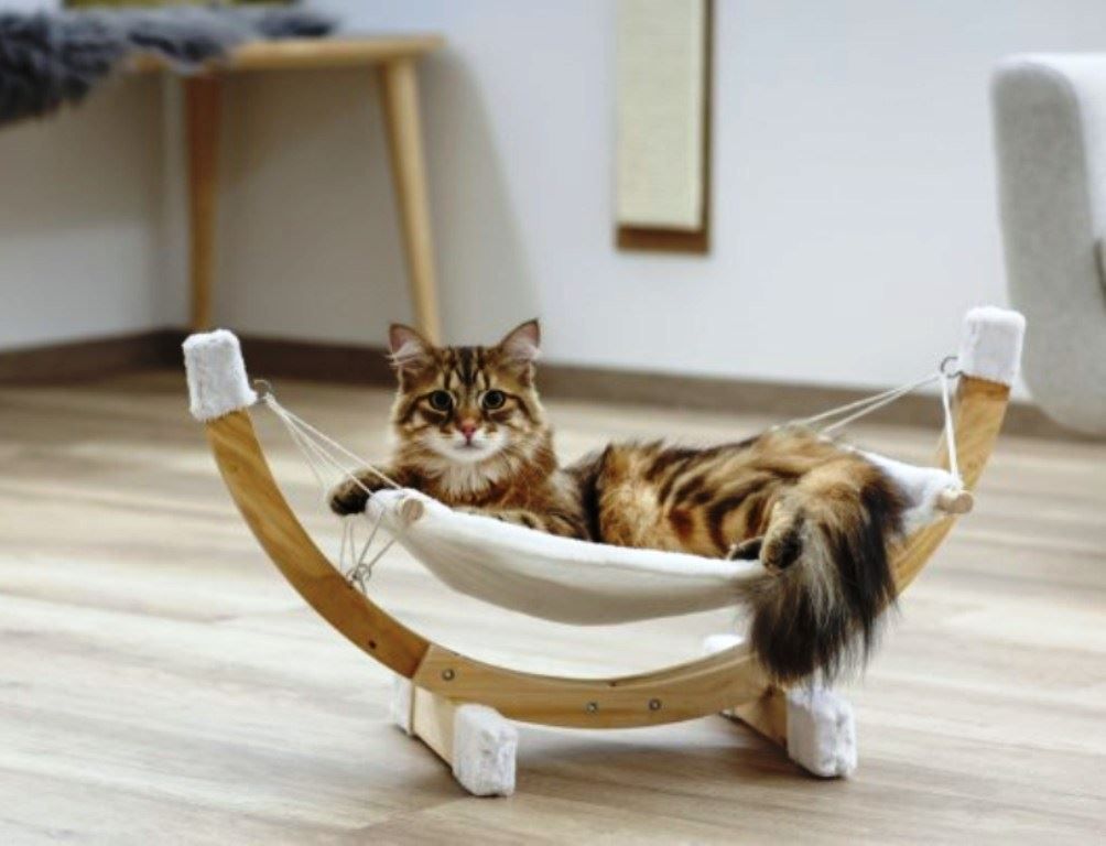 Liege- & Schlafplätze: Katzen-Hängematte Siesta weiss – Neu und originalverpackt aus St. Gallen von schnaeppchen-preise 2