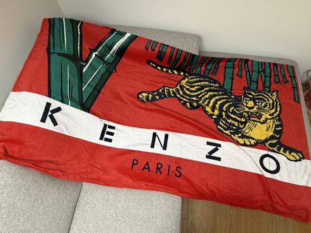 Original Kenzo Paris Strandtuch / Badetuch Tiger, Neu!