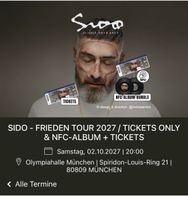 2 Sido Frieden Tour 2027 Ticket