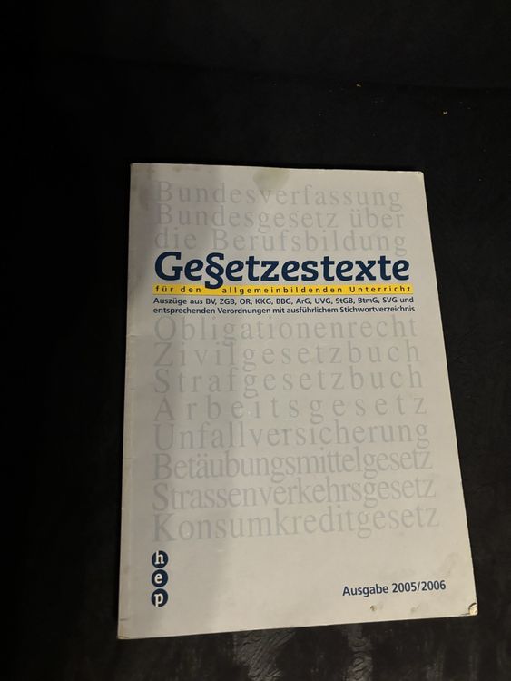 Gesetzestexte Für Den Allgemeinbildenden Unterricht | Kaufen Auf Ricardo