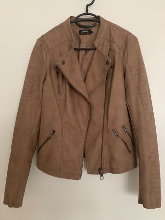 Only Bikerjacke beige in Gr. 34
