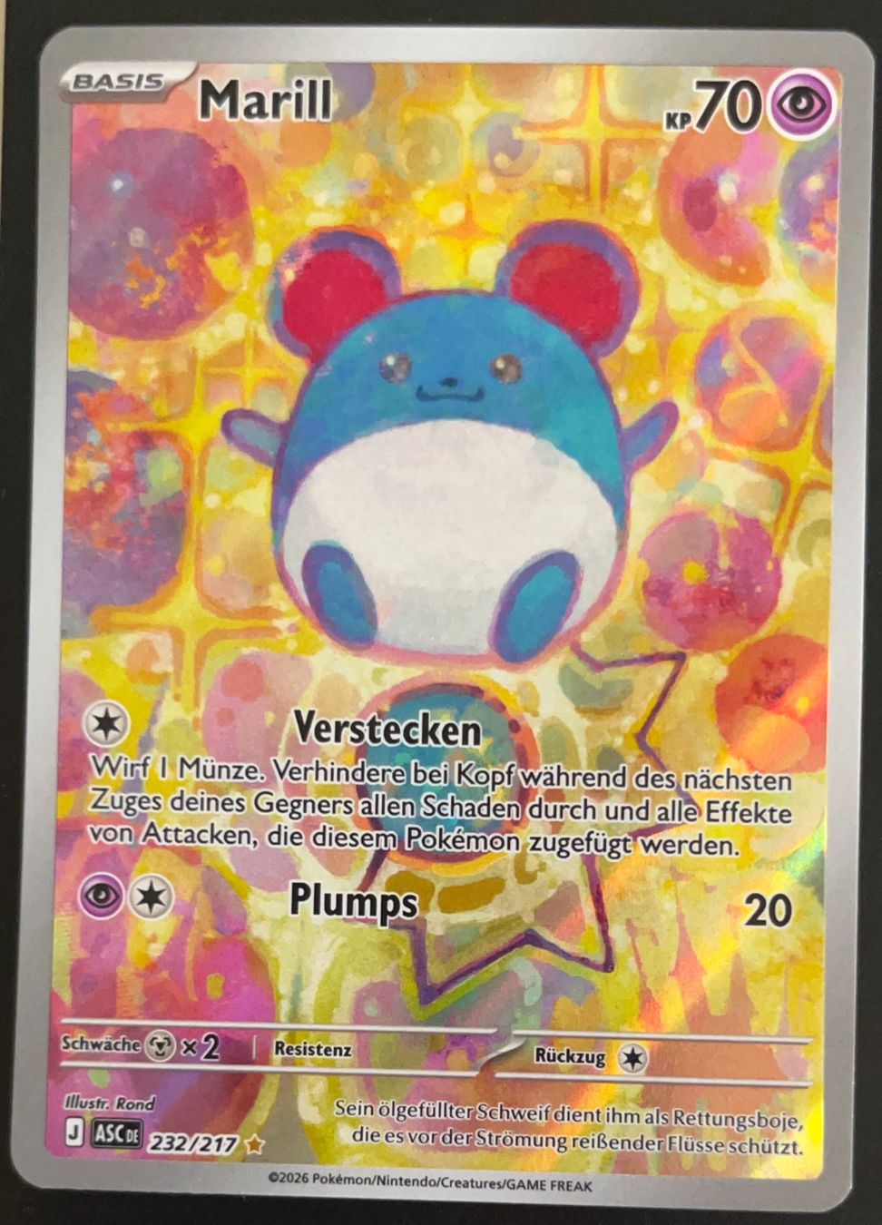 Pokémon Sammelbilder & Trading cards: 2026 POKEMON DE ACSENDING HEROE0S #232 MARILL - DEUTSCH – Neu (gemäss Beschreibung) aus Dielsdorf von adikora 3