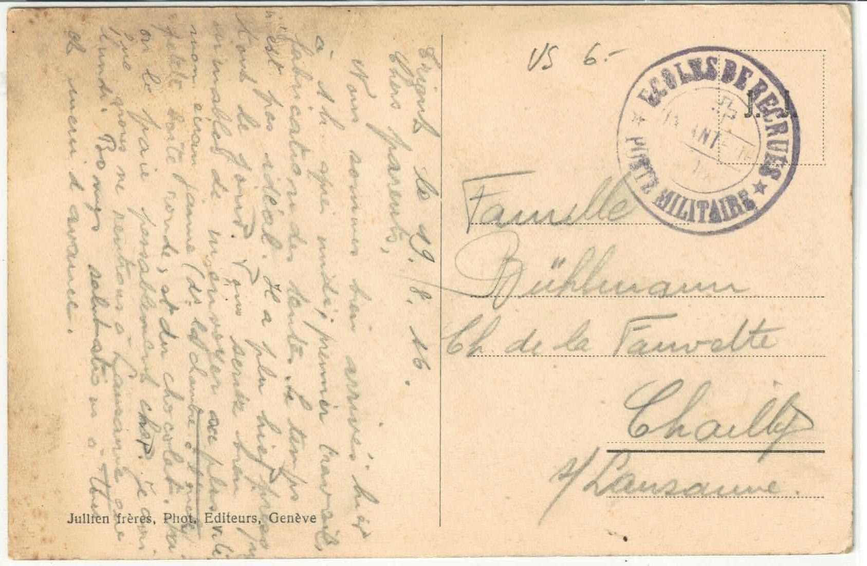 Cartoline postali: Trient et l'Aiguille du Tour – Usato da Ettingen venduto da Kartenplanet 1