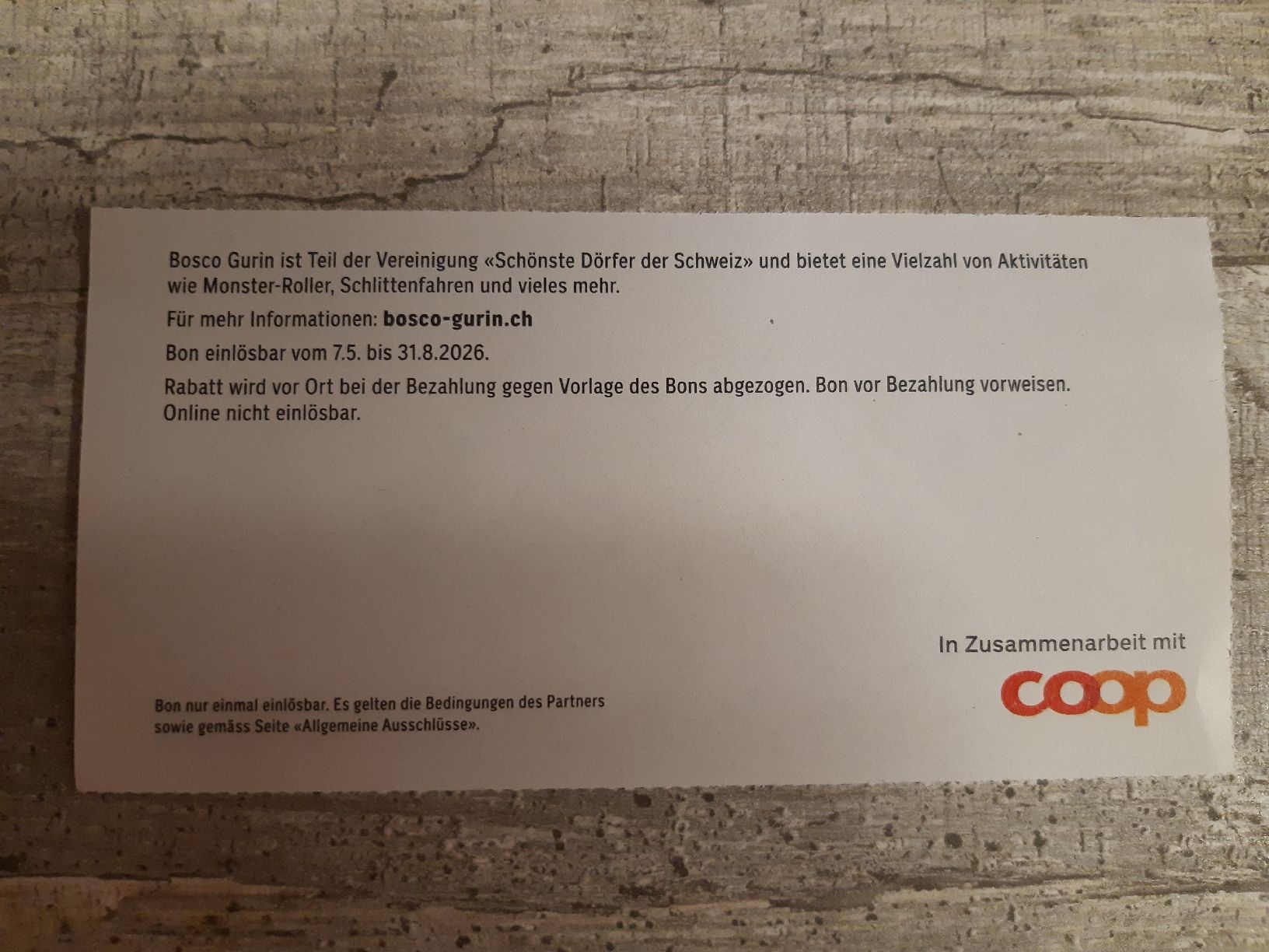 Buoni: bergbahnen, bosco gurin 30% rabatt – Nuovo (secondo la descrizione) da Toffen venduto da Gwunderegge77 1