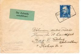 Brief Grosshöchstetten nach Prag -der Zollstelle vorzuführen