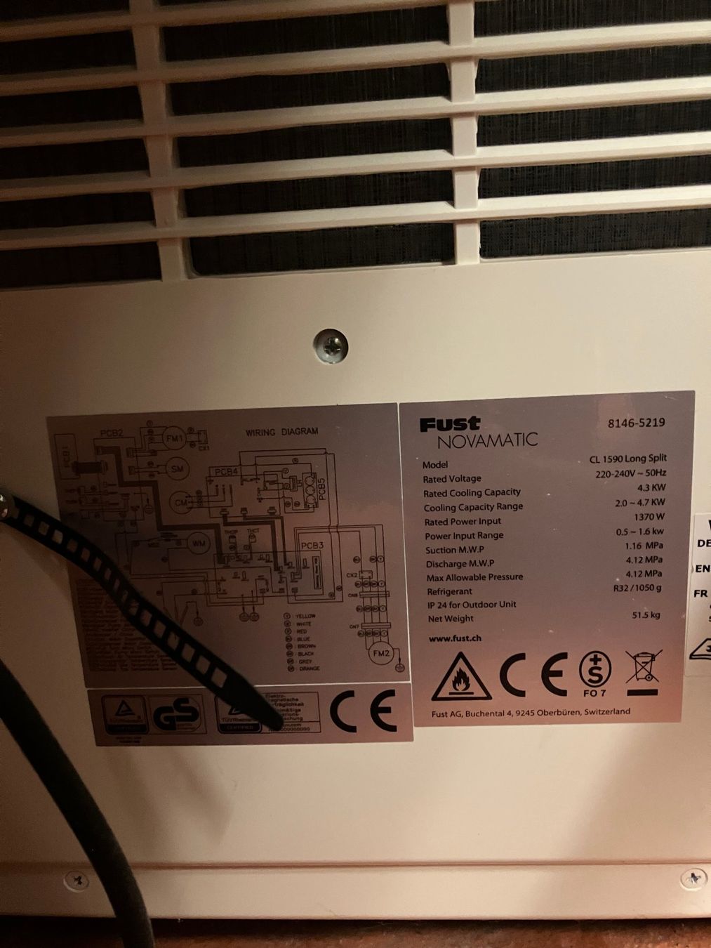 Novamatic Climatiseurs: Klimagerät Fust NOVAMATIC CL 1590 Long Split – Neuf (Voir description) à Unterseen par amj_zz7j 1