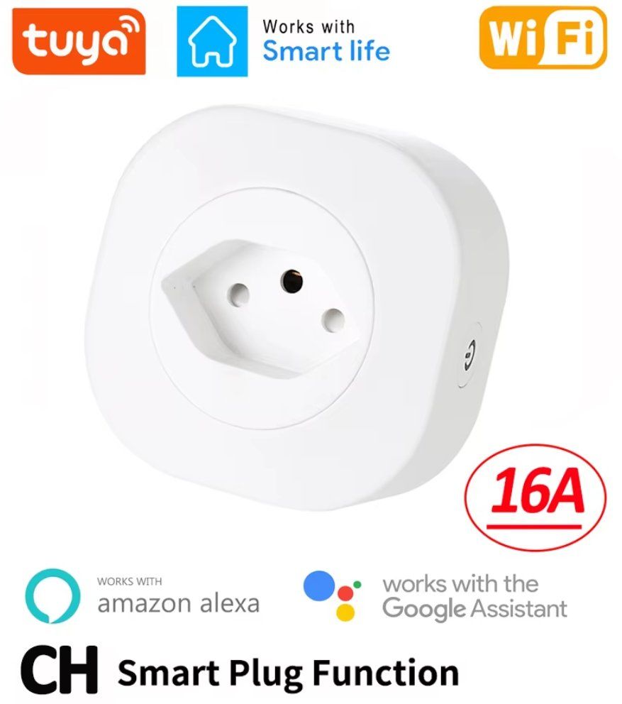 Spine: WiFi Smart Plug Steckdose Adapter 16A Alexa Google Handy App – Nuovo e nell'imballaggio originale da Illnau venduto da diy-shop
