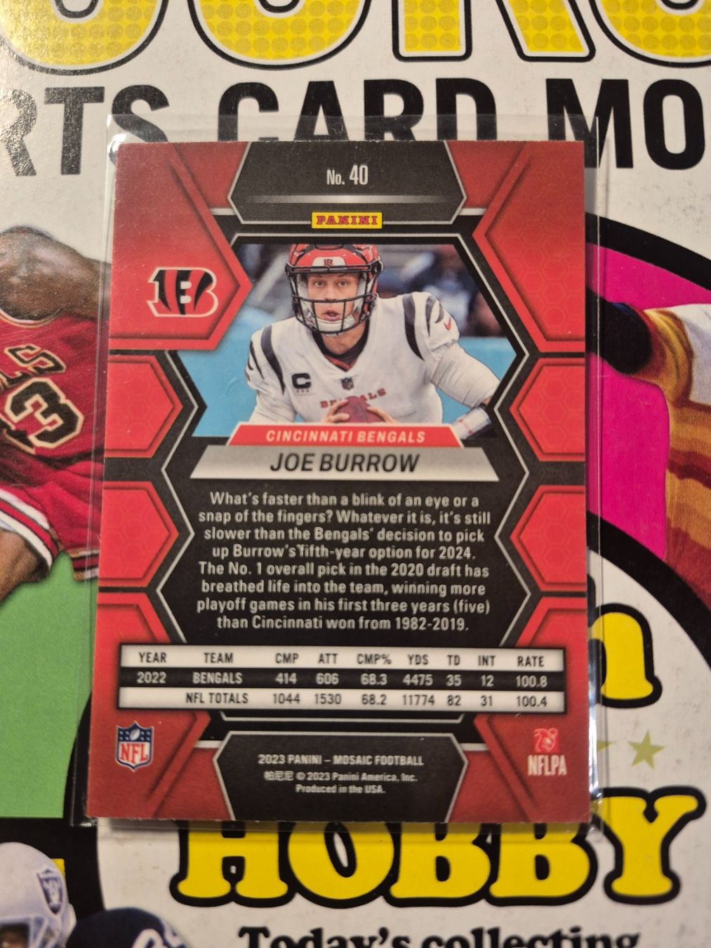 Panini Carte collezionabili: NFL Joe Burrow Cincinnati Bengals – Usato da Treiten venduto da Sauber73 1