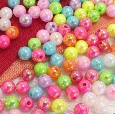 Perle (finte): Perles RONDE mixte 7mm nacré 30 pcs – Nuovo e nell'imballaggio originale da St-Imier venduto da goodber