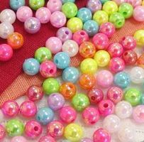 Perles RONDE mixte 7mm nacré 30 pcs