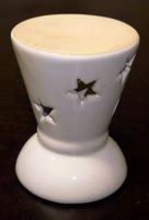 Kerzenständer Teelichthalter weiss mit Sternenmuster🌟