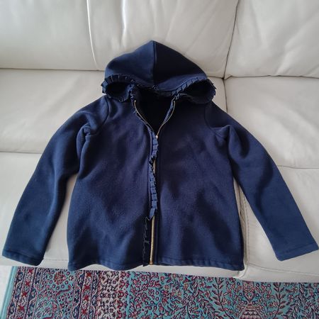 Sweatjacke Mädchen mit Kuschelinnenfutter, Gr. 128