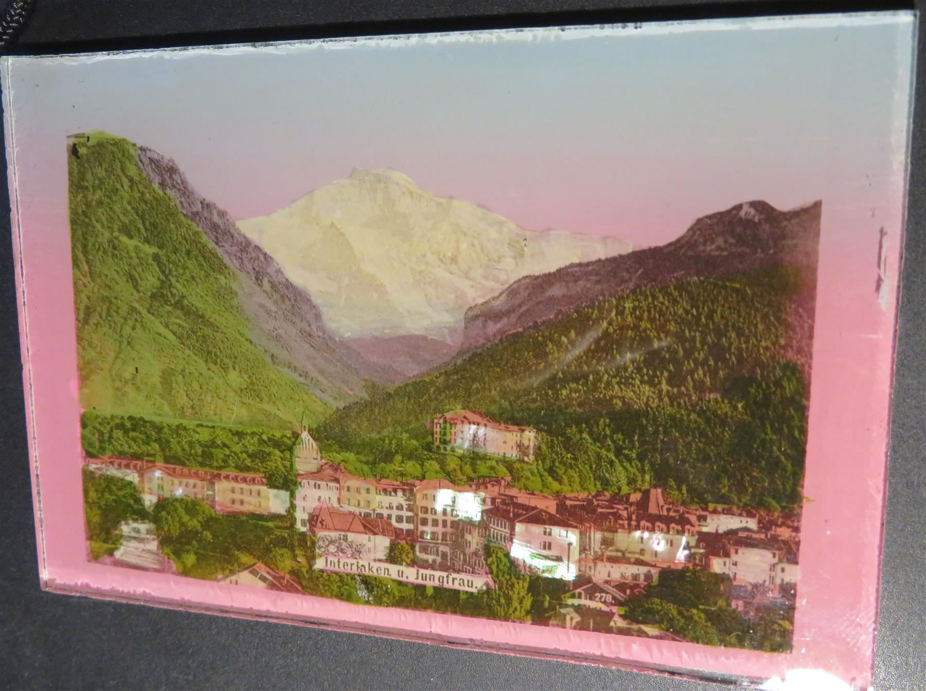 Grafiken & Lithographien: INTERLAKEN - Glasbild Chromlithographie, um 1900 – Gebraucht aus Oberriet SG von ganesh435 2