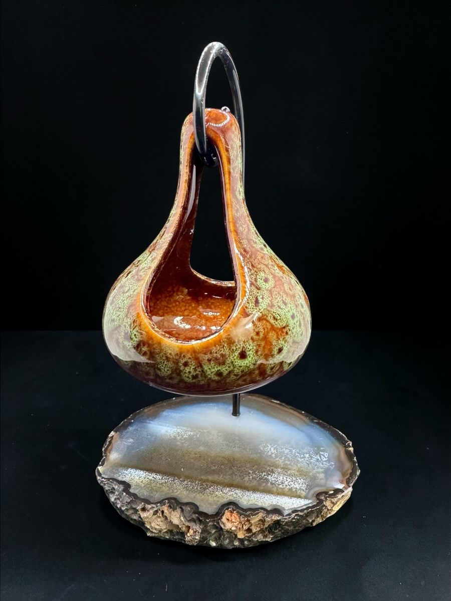 Minerali & Pietre curative: Duftlampe auf Achatplatte Nr. 4 – Nuovo e nell'imballaggio originale da Amden venduto da Energiearbeit.Laib 1