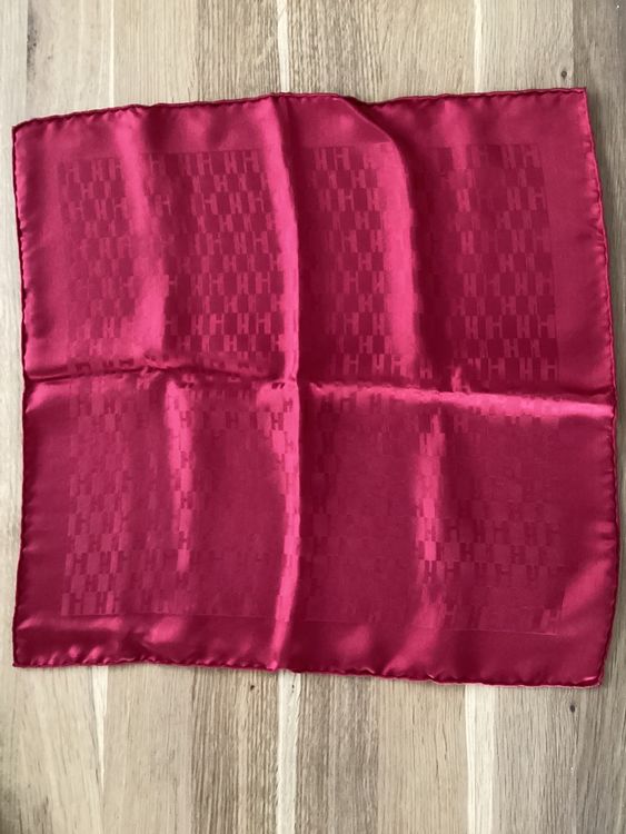 Chic Pochette De Costume En Soie Rayée Bleu, Rose Et Blanc