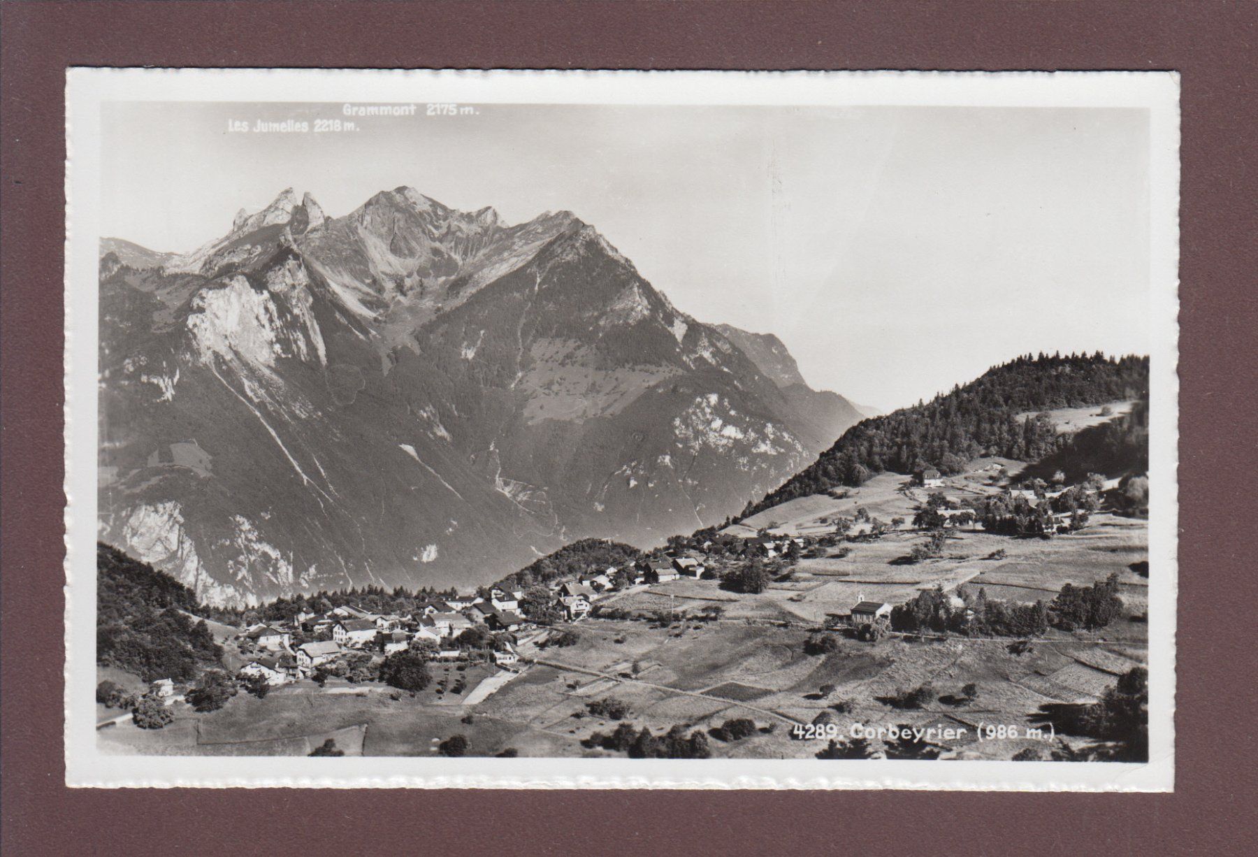 Cartoline postali: CORBEYRIER - Grammont - 1956 – Usato da Pully venduto da nicecards
