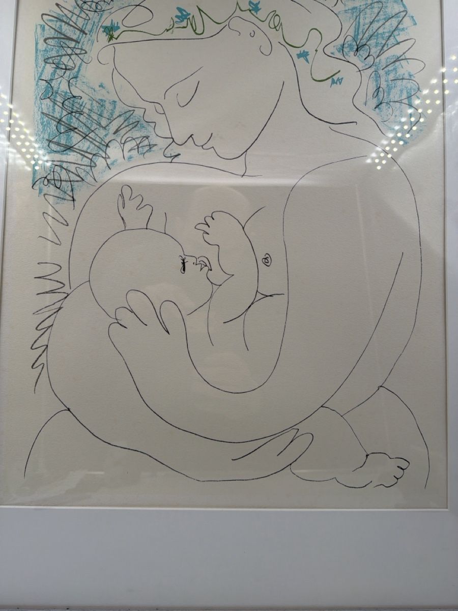 Grafica & Litografie: Picasso Lithographie, Mutter und Kind, 1963, gerahmt – Usato da Sirnach venduto da Fkobi 3