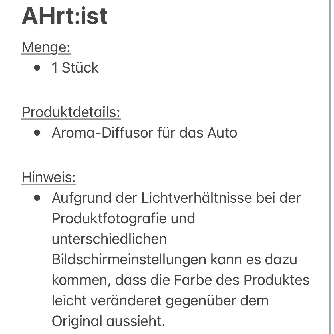 Duftöldiffusoren: Autoduft PLAYER – Neu und originalverpackt aus Zürich von AHrt-ist 3