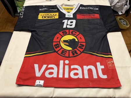 SC Bern Gameworntrikot Junioren Nummer 19 Grösse L