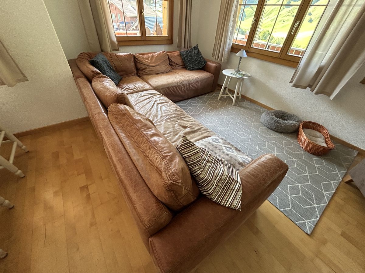 Sofas: Ecksofa Leder braun gebraucht – D'occasion à Melchtal par Eglirupfer