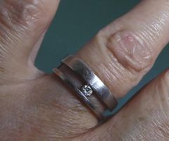 Ring 925 Silber mit synthetischem Stein