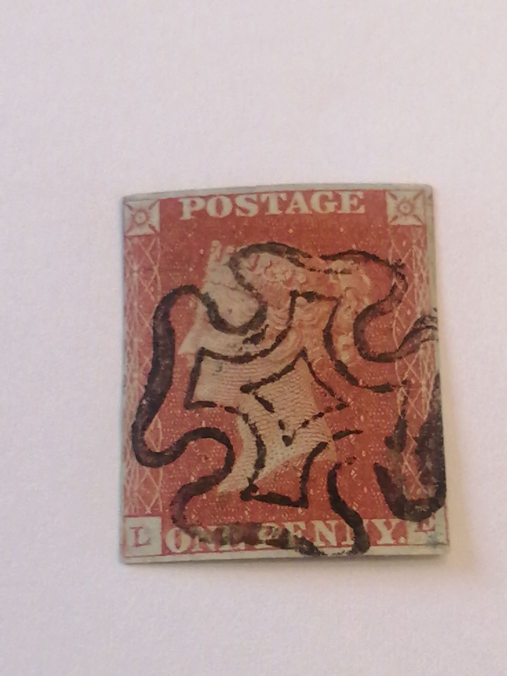 Alle Briefmarken: One Penny Red 1841  – Gebraucht aus Happerswil von tschergi
