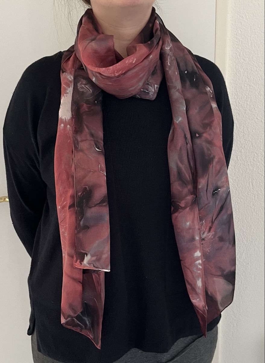 Foulards, Tücher & Schals: Handbemalter Seidenschal – Neu (gemäss Beschreibung) aus Männedorf von Qurop 2