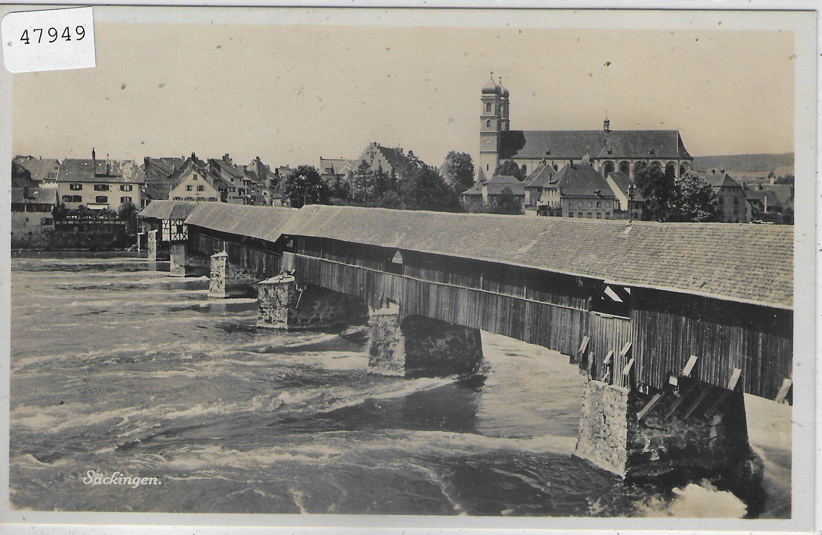 Cartoline postali: Stein-Säckingen - Holzbrücke – Usato da Ettingen venduto da Kartenplanet